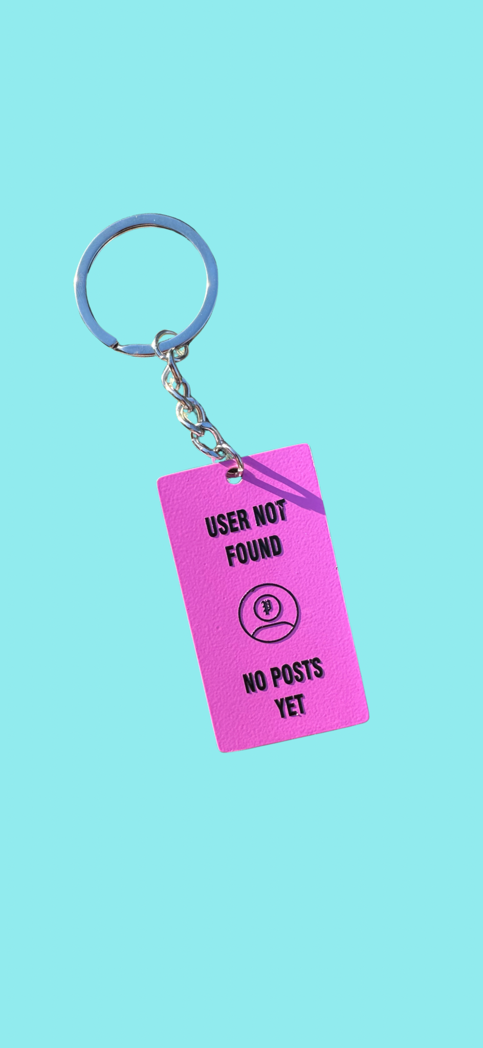 ‘BLOCKED’ TWO SIDED KEYCHAIN