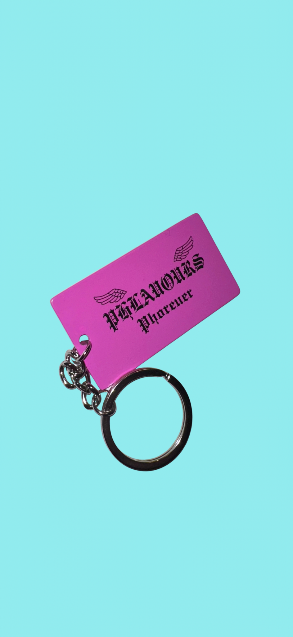 ‘BLOCKED’ TWO SIDED KEYCHAIN